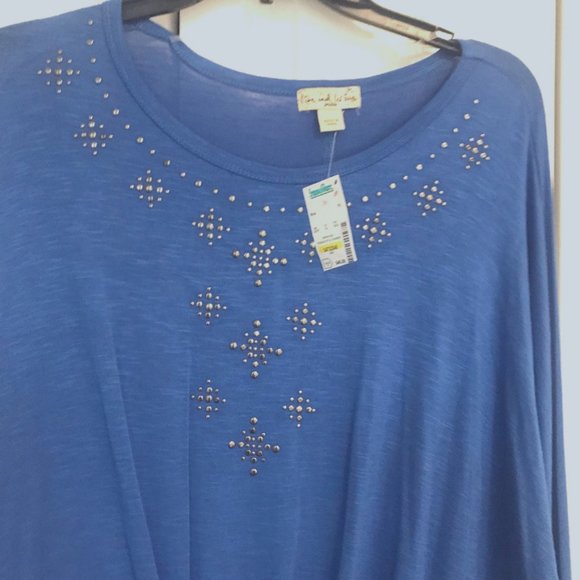 Pullover Studded Blouse Size PL - Picture 6 of 9